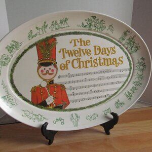 Twelve Days of Christmas oval plate